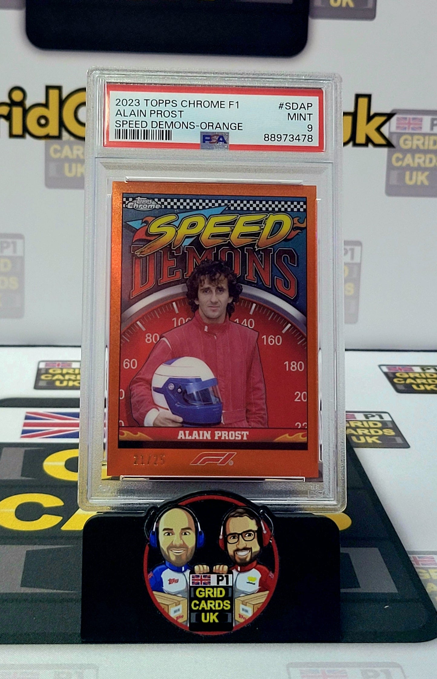 Alain Prost 21/25 Orange – PSA 9 Speed Demons – Topps F1 Chrome 2023 – Graded Card Cert 88973478