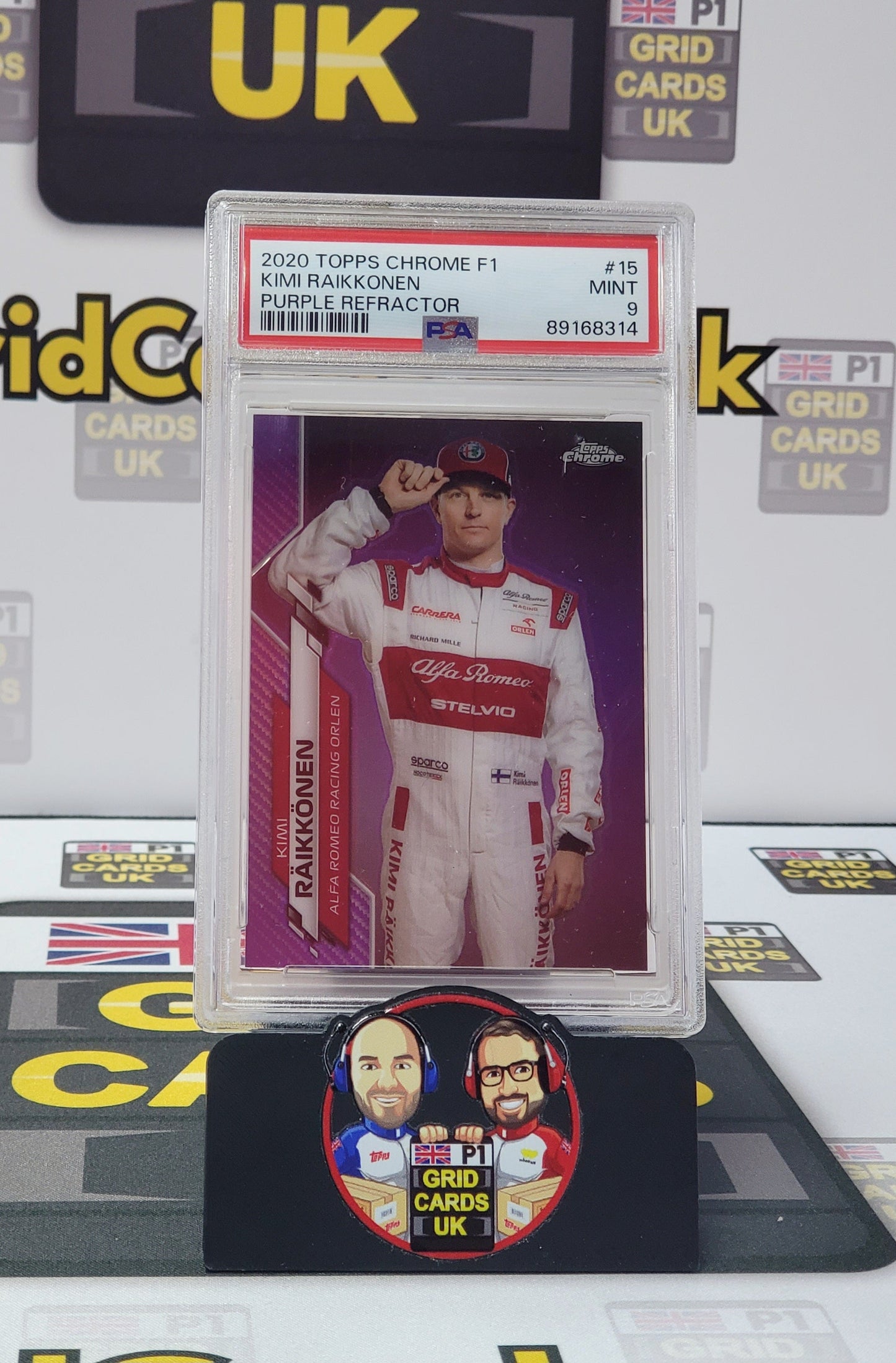 Kimi Raikkonen 021/399 Purple – PSA 9 #15 – Topps F1 Chrome 2020 – Graded Card Cert 89168314
