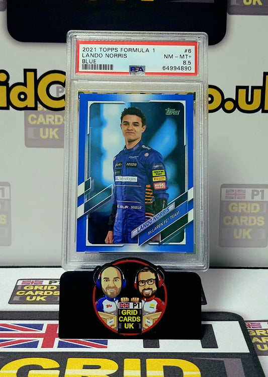 Lando Norris Blue - Topps F1 Flagship 2021 - PSA 8.5