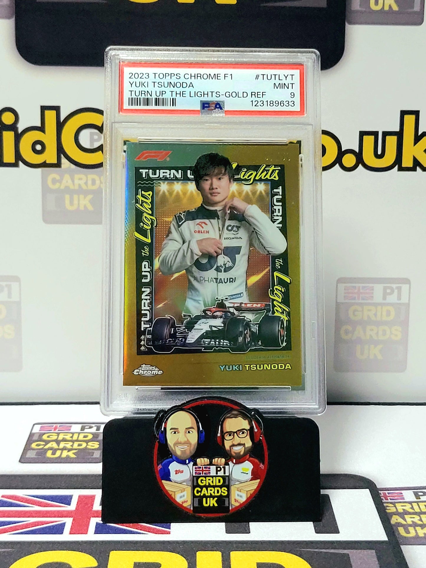 Yuki Tsunoda Gold 07/50 - Topps Chrome F1 2023 - PSA 9