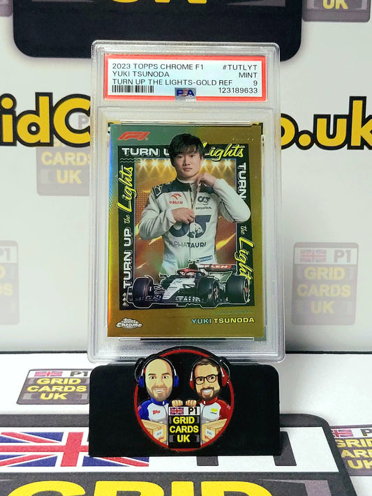 Yuki Tsunoda Gold 07/50 - Topps Chrome F1 2023 - PSA 9