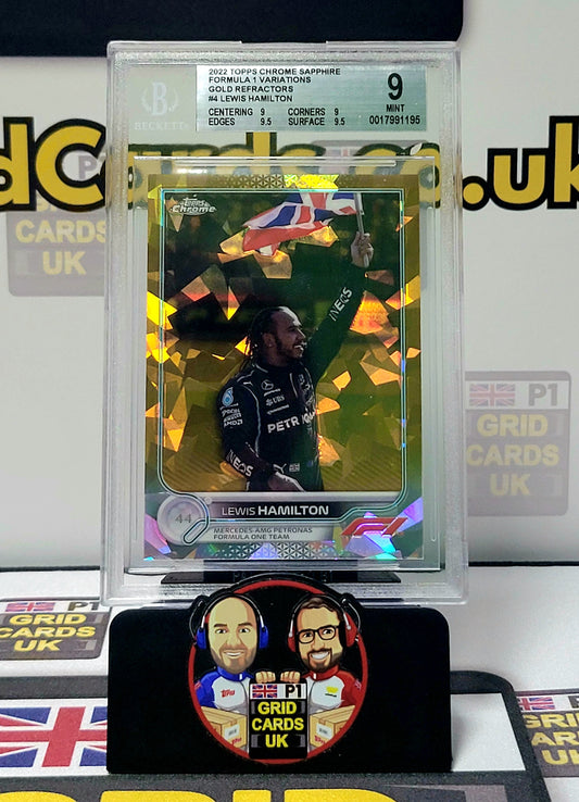 Lewis Hamilton Gold 34/50 - Topps Sapphire F1 2022 - BGS 9
