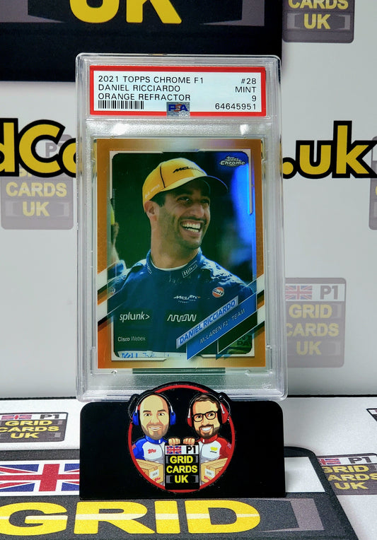 Daniel Ricciardo Orange 07/25 - Topps Chrome F1 2021 - PSA 9