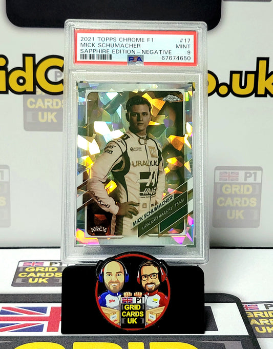 Mick Schumacher Negative 027/100 - Topps Chrome F1 2021 - PSA 9