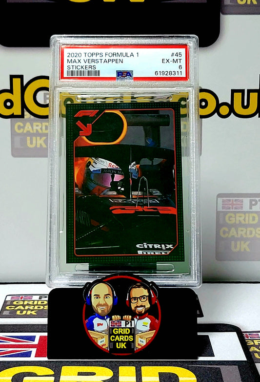 Max Verstappen Sticker - Topps F1 2021 - PSA 6
