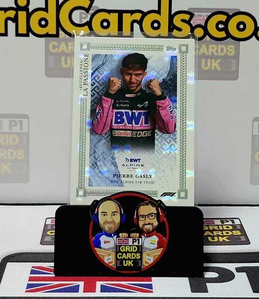 Pierre Gasly  04/25 Grey La Passione - Topps Eccellenza F1 2023