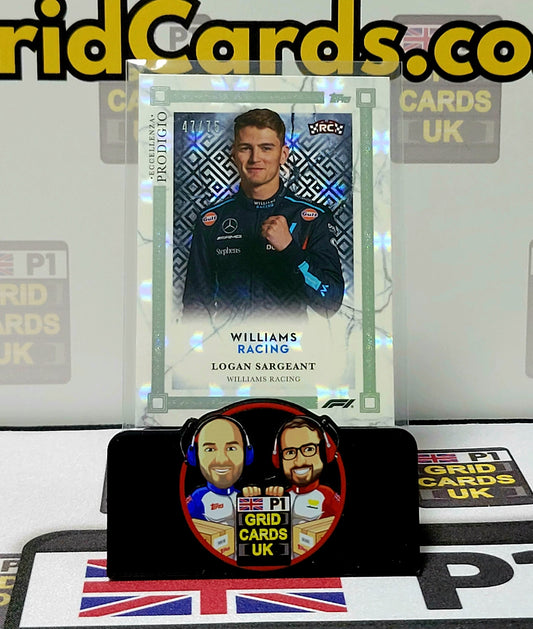 Logan Sargeant  47/75 Grey Prodigio - Topps Eccellenza F1 2023