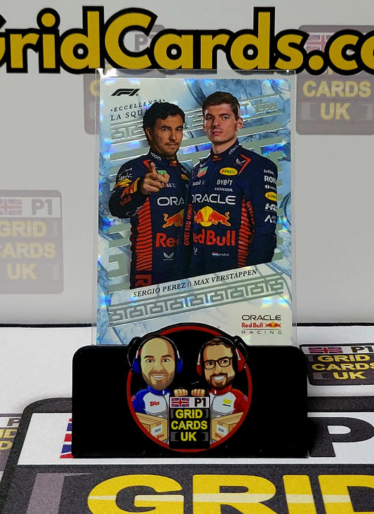 Sergio  Perez/Max Verstappen 41/75 Grey La Squadra - Topps Eccellenza F1 2023