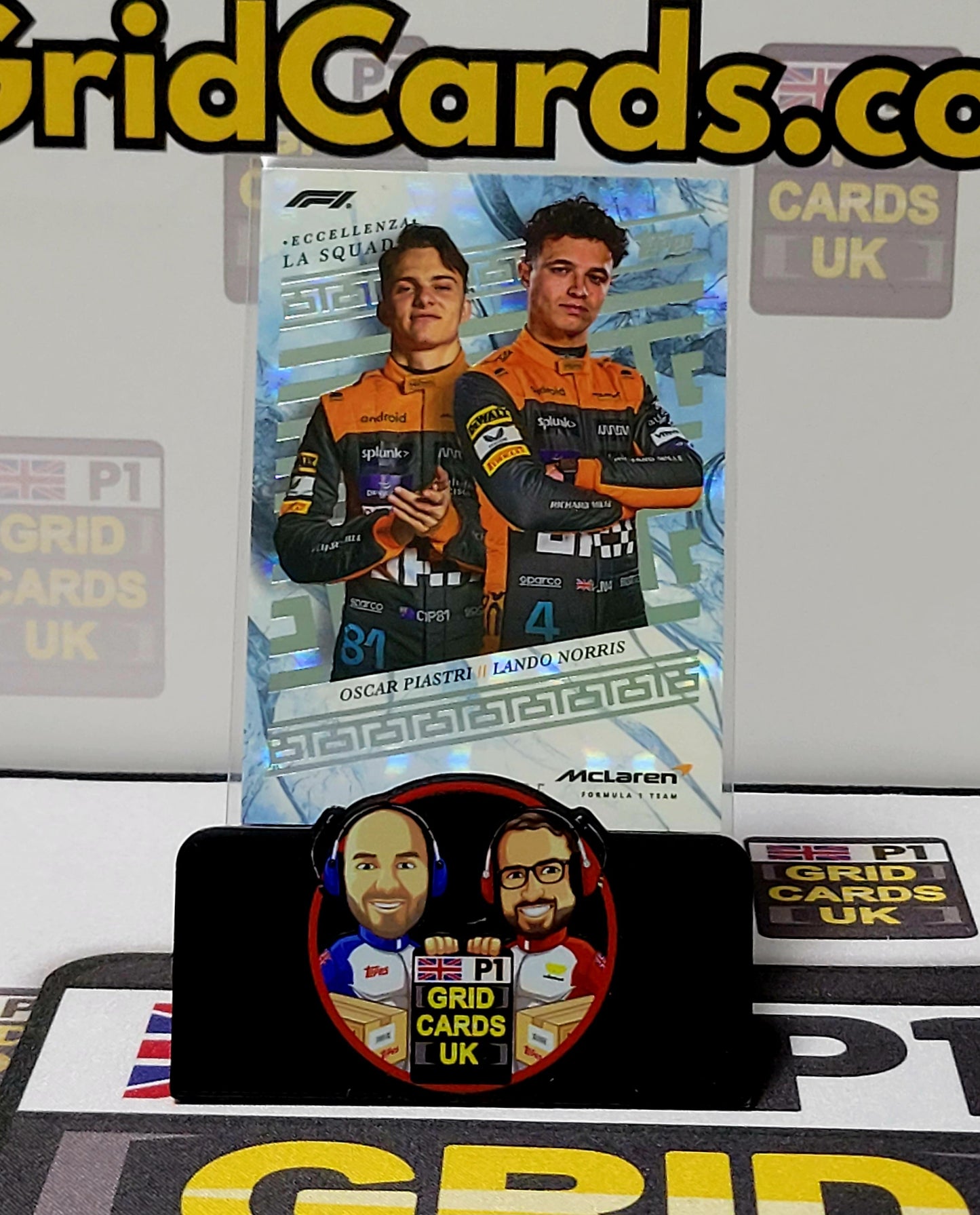 Oscar Piastri/Lando Norris  62/75 Grey La Squadra - Topps Eccellenza F1 2023