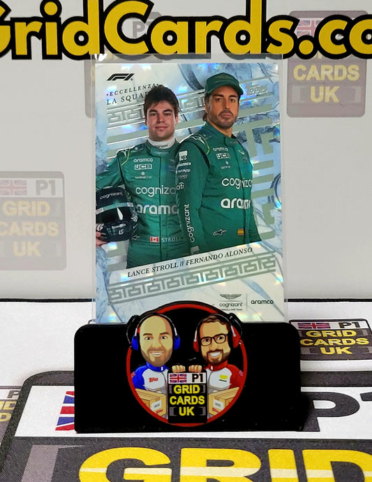 Lance Stroll/Fernando Alonso  17/75 Grey La Squadra - Topps Eccellenza F1 2023
