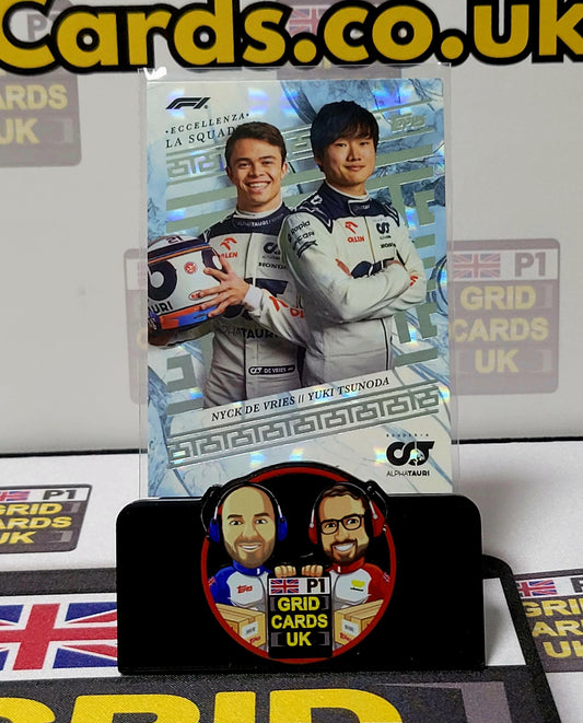 Nyck De Vries/Yuki Tsunoda  22/75 Grey La Squadra - Topps Eccellenza F1 2023