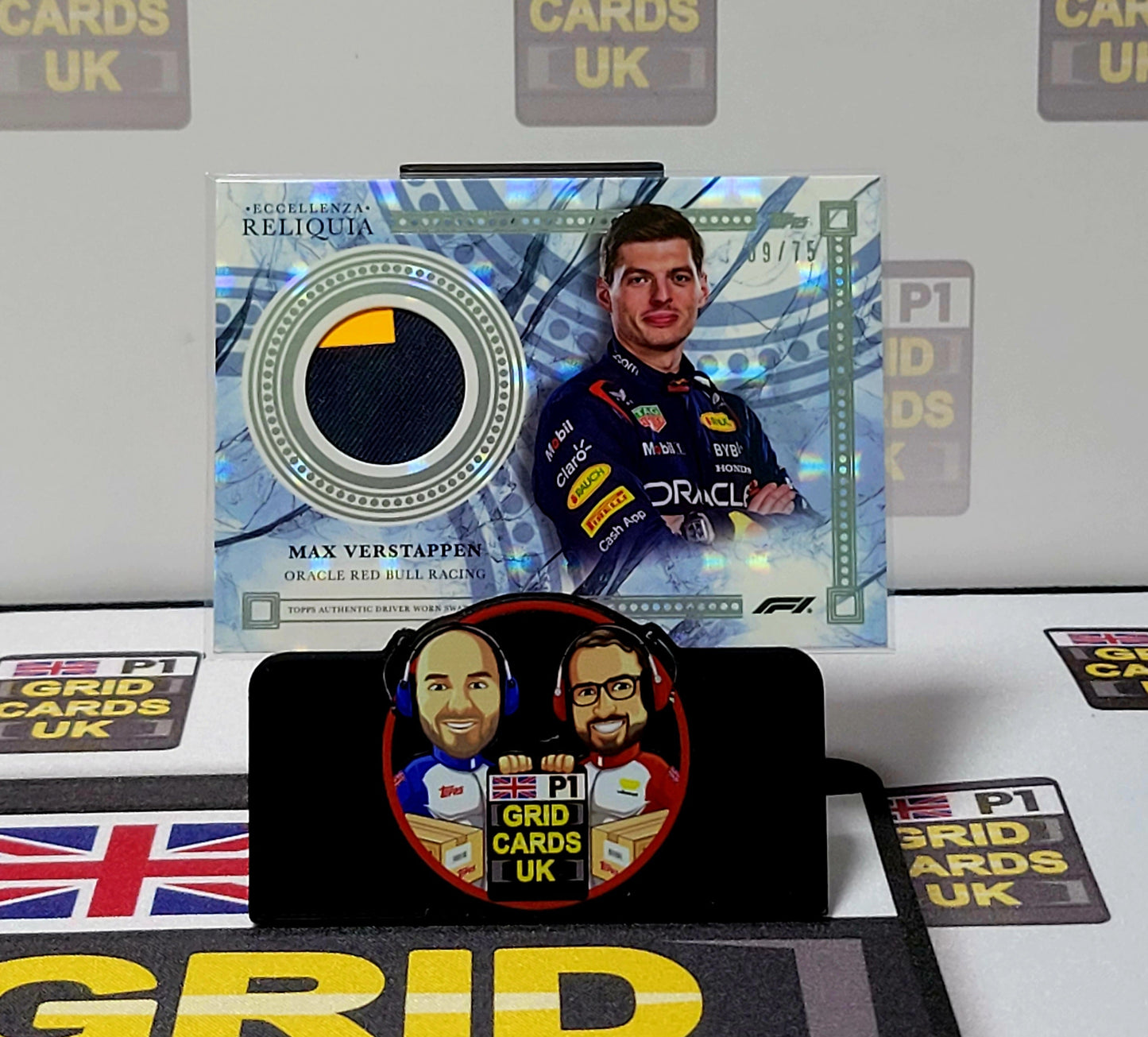 Max Verstappen  09/75 Grey Relic Reliquia - Topps Eccellenza F1 2023