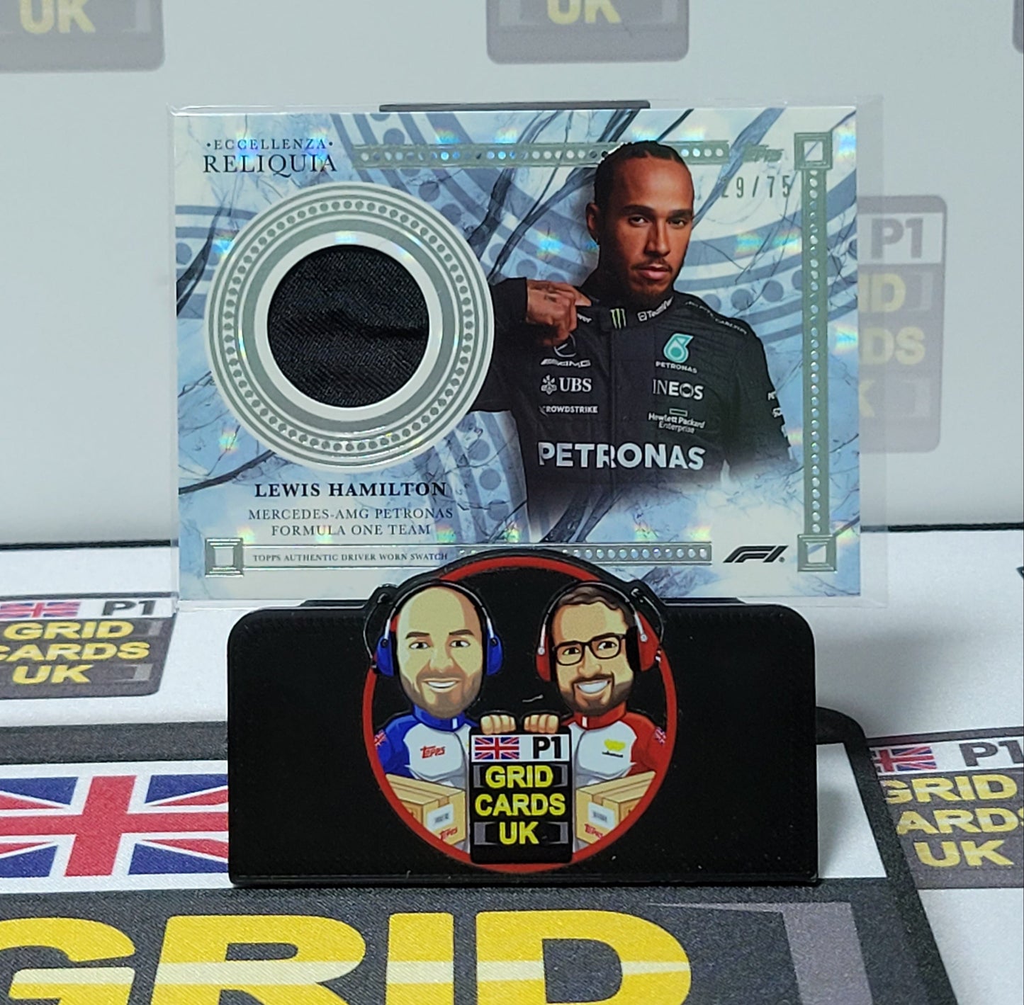 Lewis Hamilton  29/75 Grey Relic Reliquia - Topps Eccellenza F1 2023