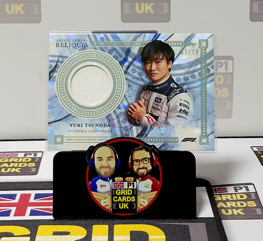 Yuki Tsunoda  37/75 Grey Relic Reliquia - Topps Eccellenza F1 2023