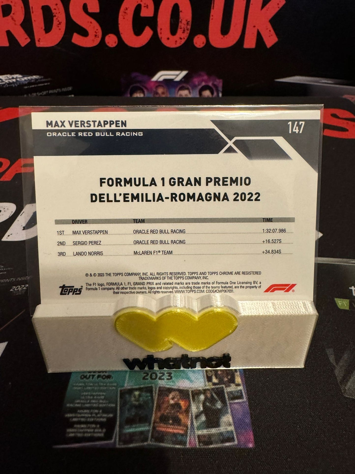 Max Verstappen Winner Emilia Romagna 2022 - Sapphire 2023 - #147 Red 5/5