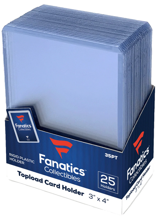 Official Fanatics/Topps Brand - 35pt size Standard Top Loaders (25 Pack)