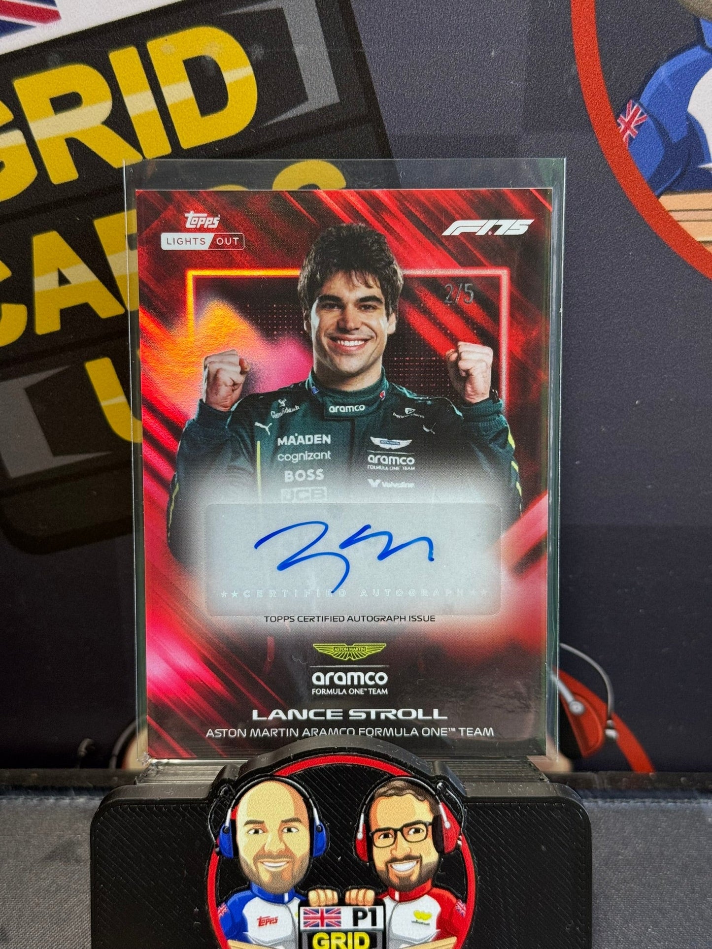 Lance Stroll 2/5 RED Auto - Topps F1 Lights Out 2025