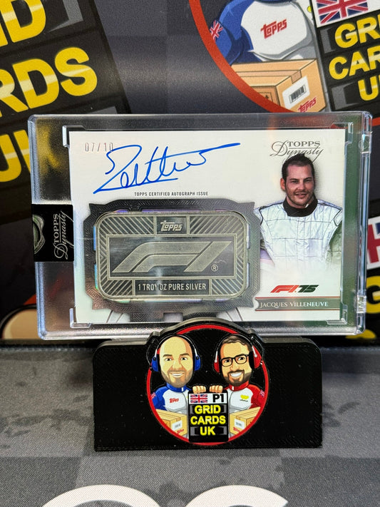 Jacques Villenueve 7/10 Precious Relic 75 Silver Bar Auto #DL-JVI - Topps F1 Dynasty 2025