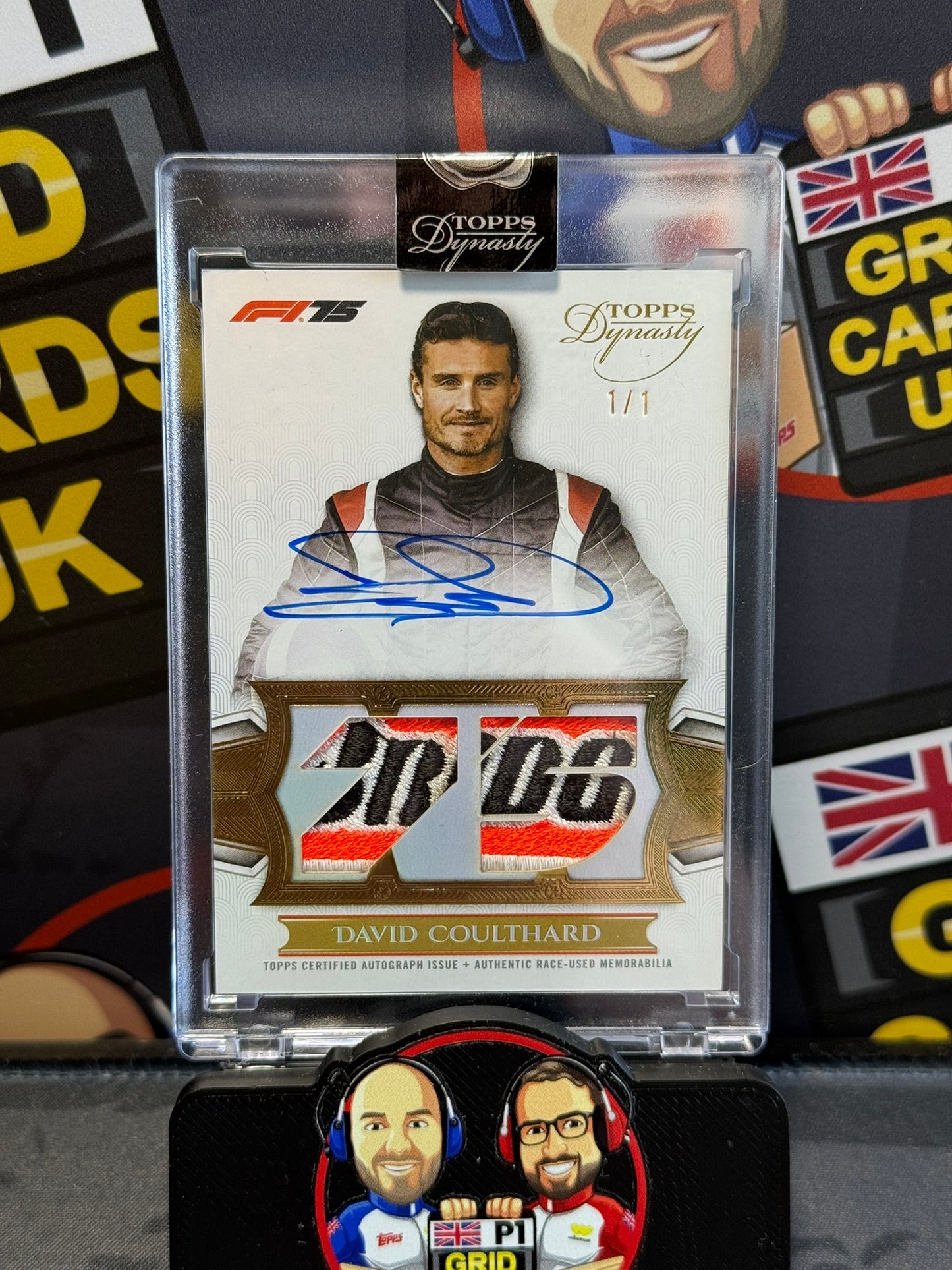 David Coulthard 1/1 75th Cut Gold Auto Bridgestone Relic #LPA-DCOI - Topps F1 Dynasty 2025