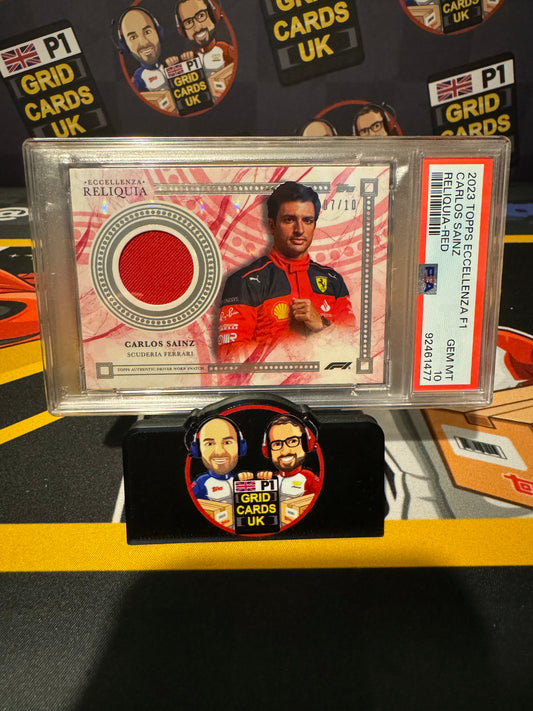 Carlos Sainz 7/10 RED Relic - Eccellenza 2023 - PSA 10 SLAB