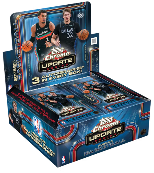 Topps 2026 Chrome NBA Basketball Update Series Jumbo Box - New & Sealed