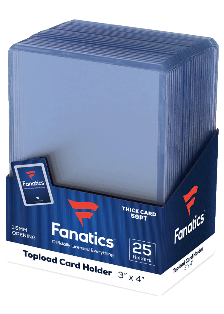Official Fanatics/Topps Brand - 59pt size Standard Top Loaders (25 Pack)