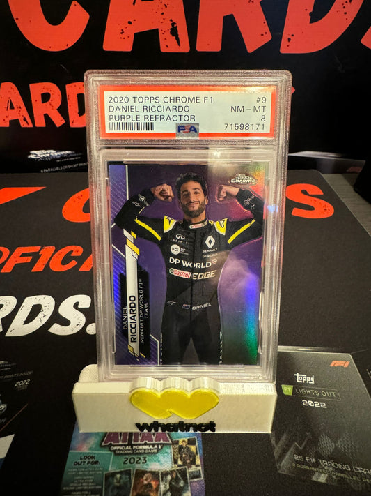 Daniel Ricciardo Portrait - Chrome 2020 - Purple 334/399 #9 PSA 8 SLAB