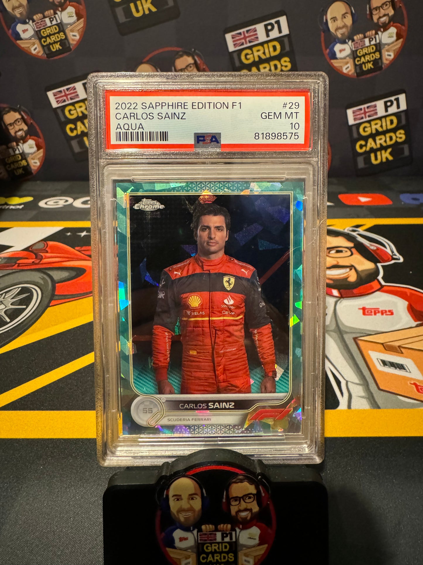 Carlos Sainz 30/99 Aqua #29 - Sapphire 2022 - PSA 10 SLAB