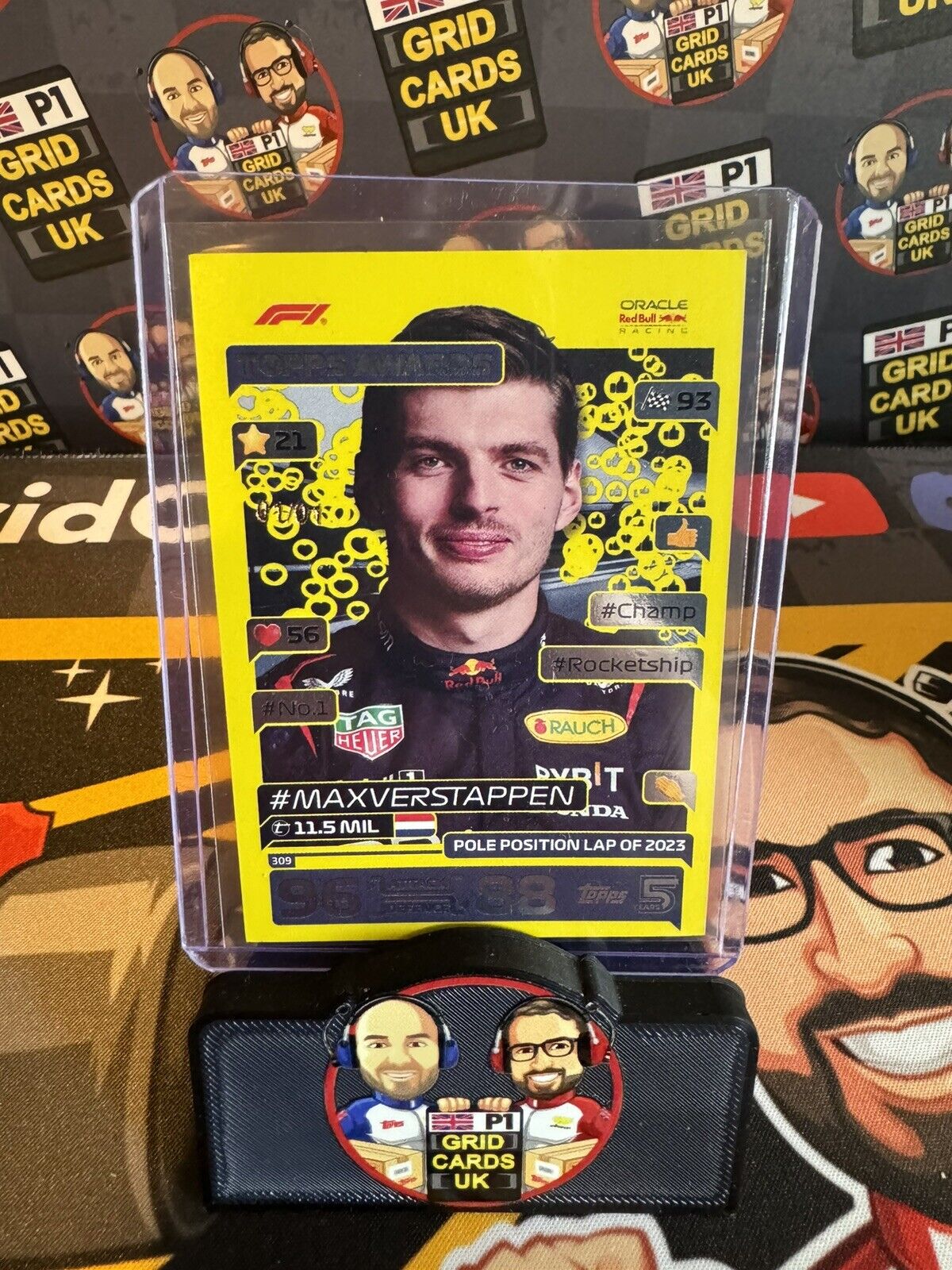 Max Verstappen Neon Yellow 1/1 - Turbo Attax 2024 - Topps India