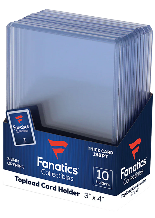 Official Fanatics/Topps Brand - 138pt size Thick Top Loaders (10 Pack)