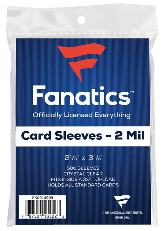 Official Fanatics/Topps Brand - Standard Soft Sleeves (500 Pack)