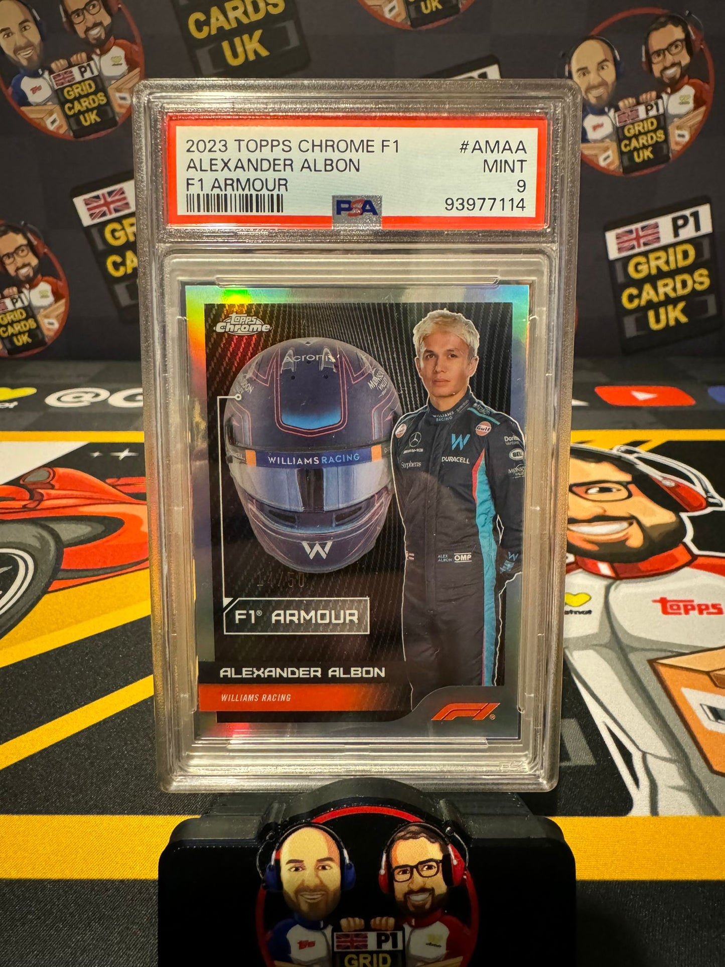 Alex Albon 14/50 F1 ARMOUR - Chrome 2023 - PSA 9 SLAB #AMAA