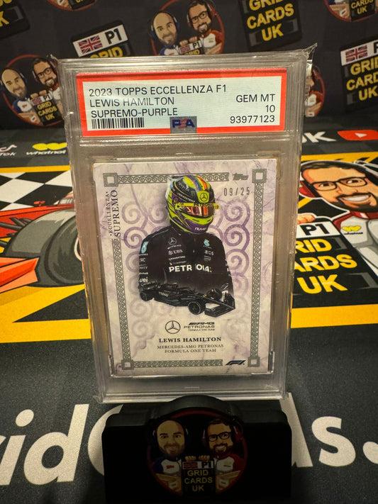 Lewis Hamilton 9/25 Supremo Purple - Eccellenza 2023 - PSA 10 SLAB