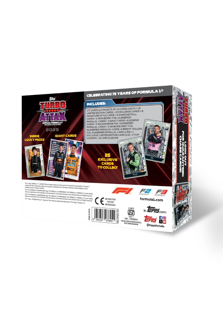 Champions Box – Topps India F1 Turbo Attax 2025 (Ships 17th September)