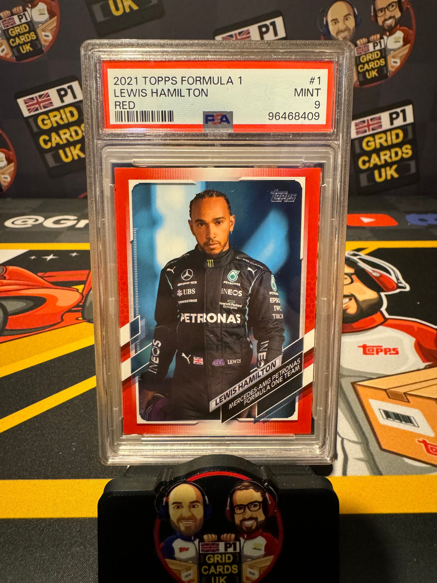 Lewis Hamilton 4/5 RED #1 - Flagship 2021 - PSA 9 SLAB