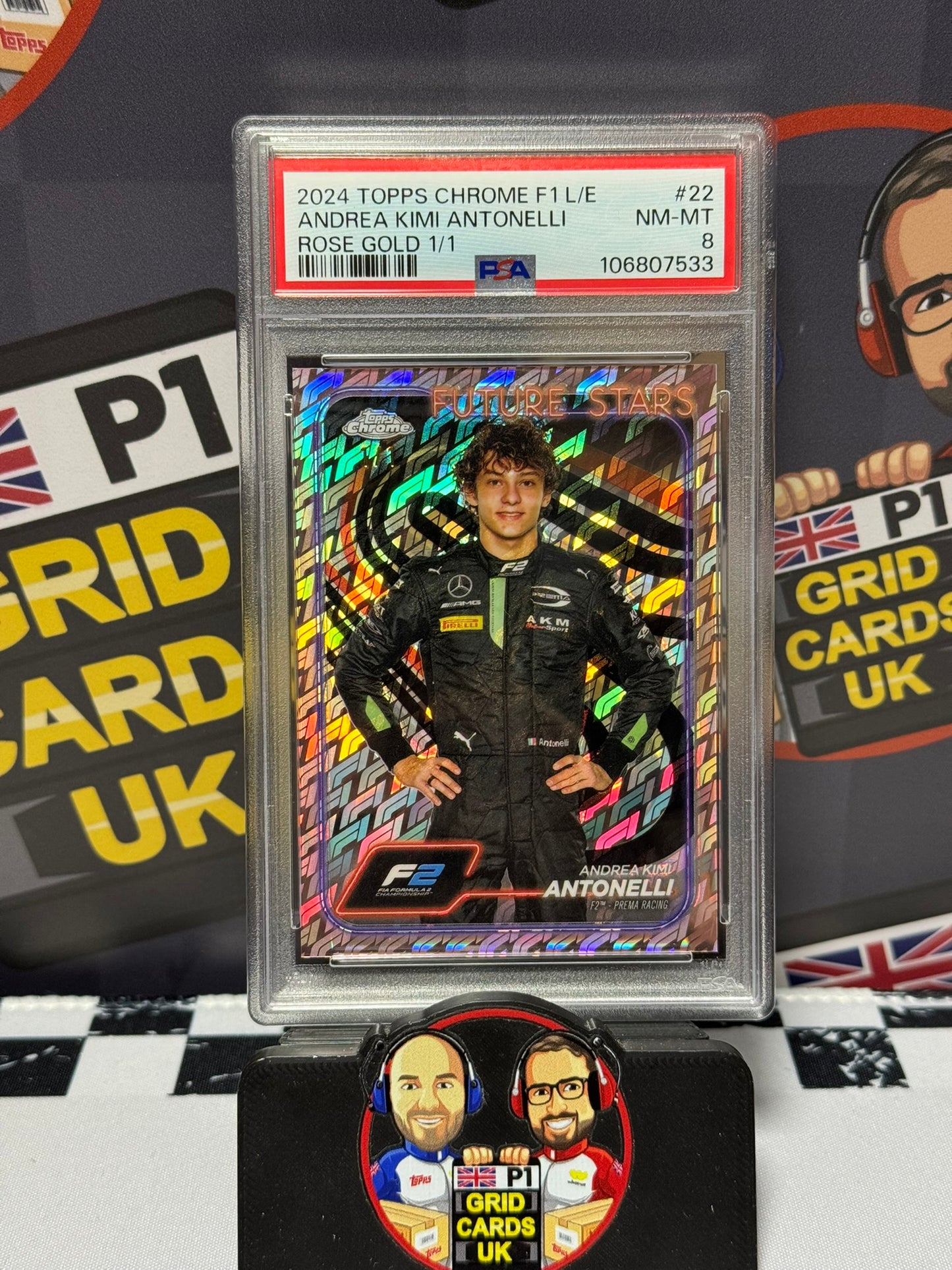 Kimi Antonelli ROSE GOLD 1/1 - Topps 2024 Logofractor F2 Future Stars