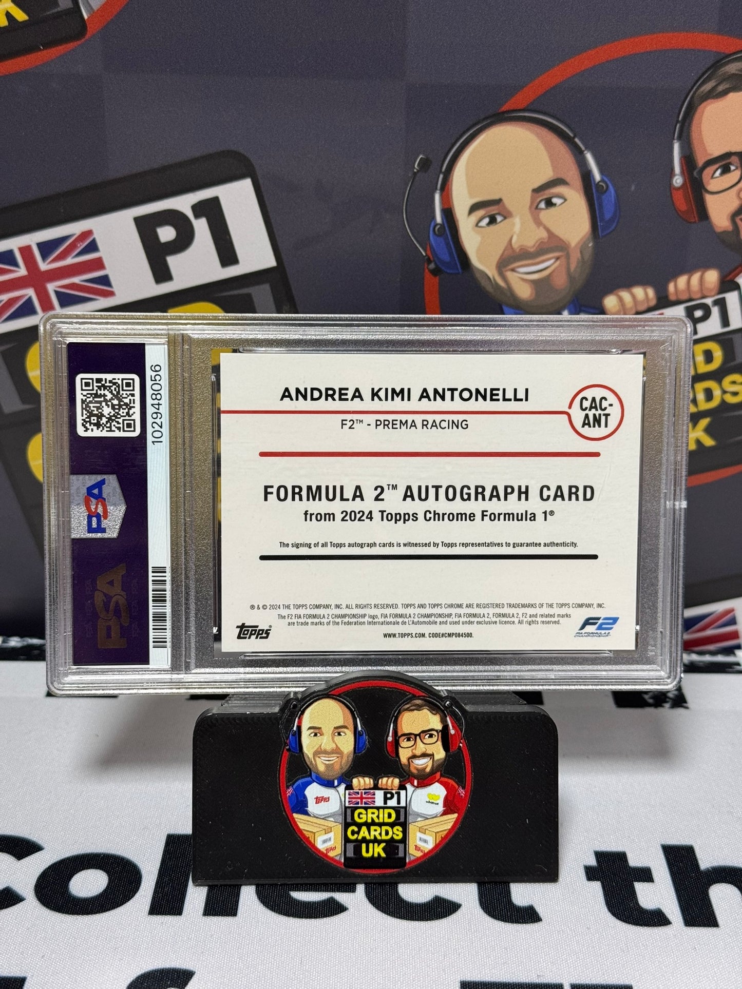 Kimi Antonelli AUTO ORANGE 09/25 - Topps 2024 Chrome F2 Autograph - PSA 9