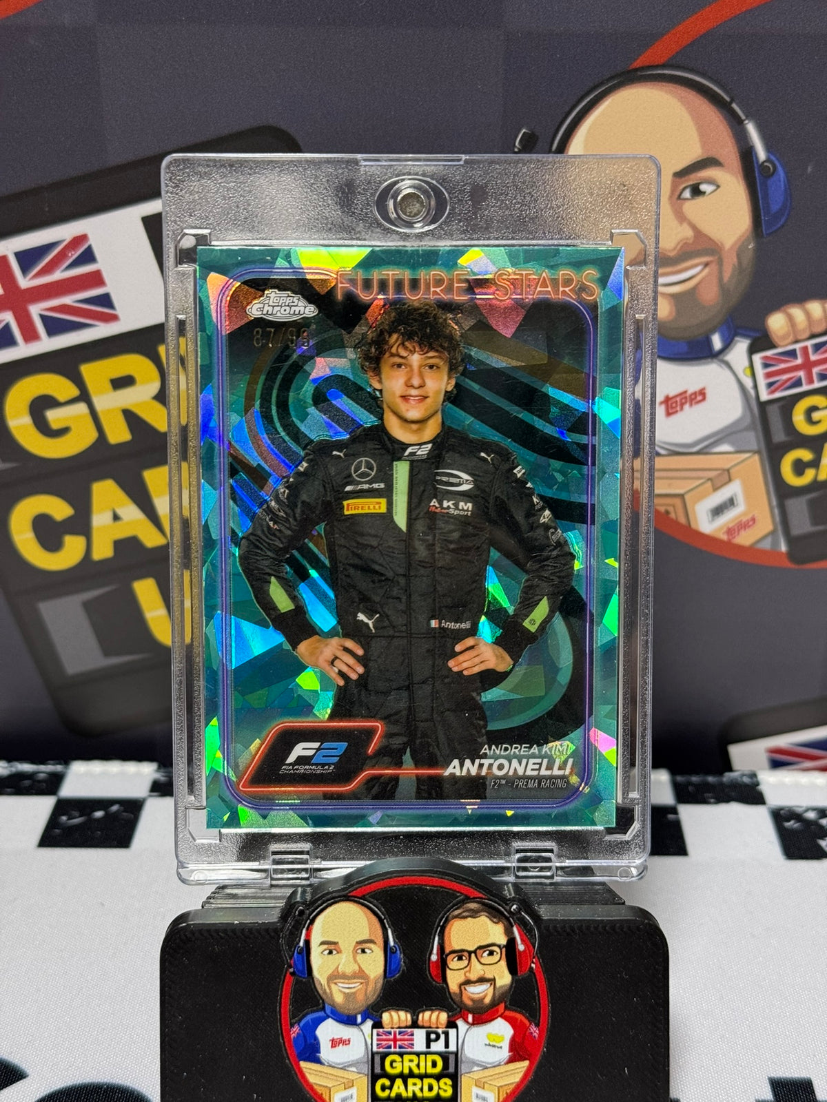 Kimi Antonelli AQUA 87/99 - Topps 2024 Chrome Sapphire F2 Future Stars Portrait