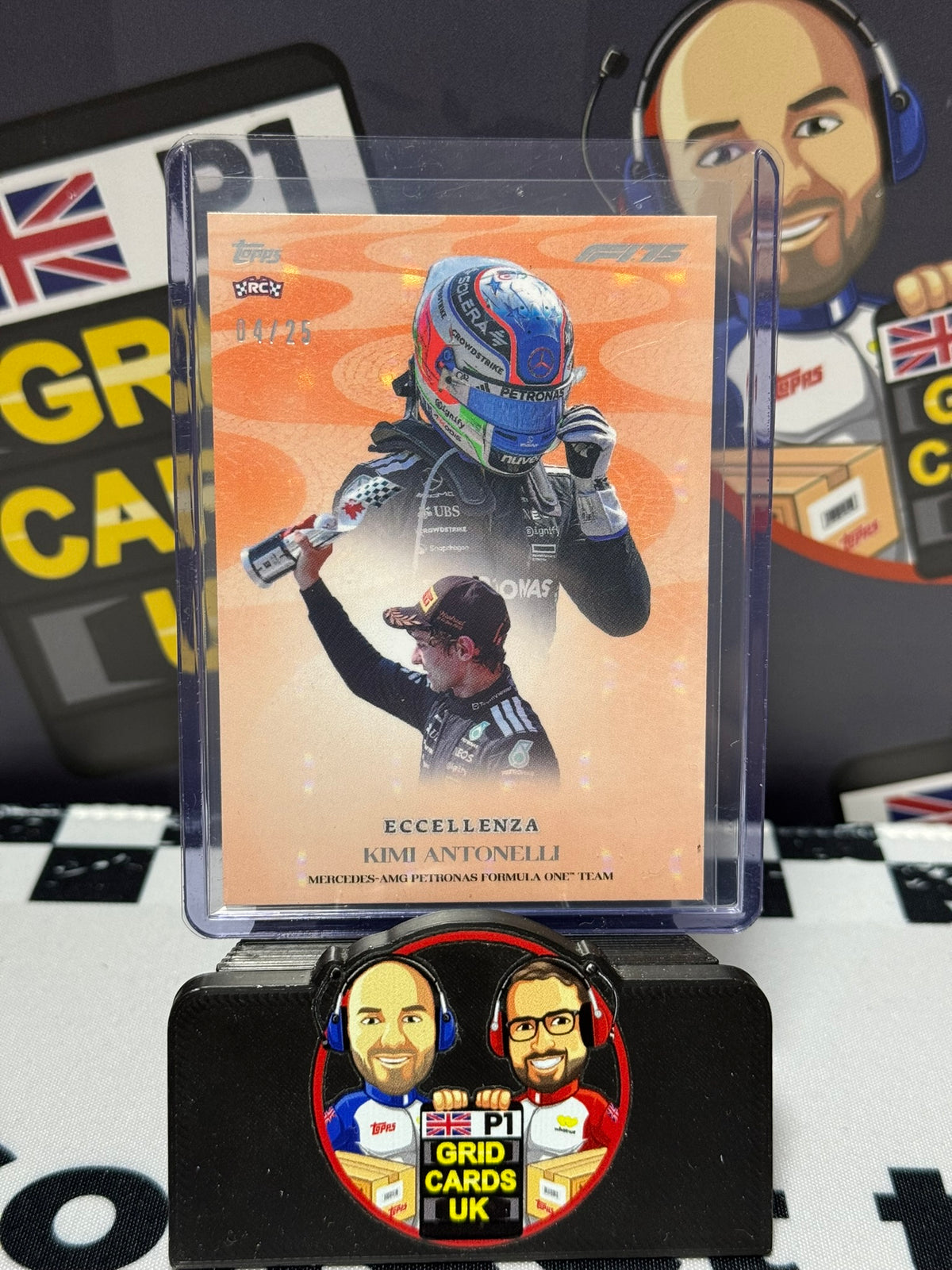 Kimi Antonelli ORANGE 04/25 Rookie RC - Topps 2025 Eccellenza La Passione