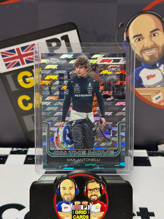 Kimi Antonelli On the Move LOGOFRACTOR Rookie RC - Topps 2025 Chrome