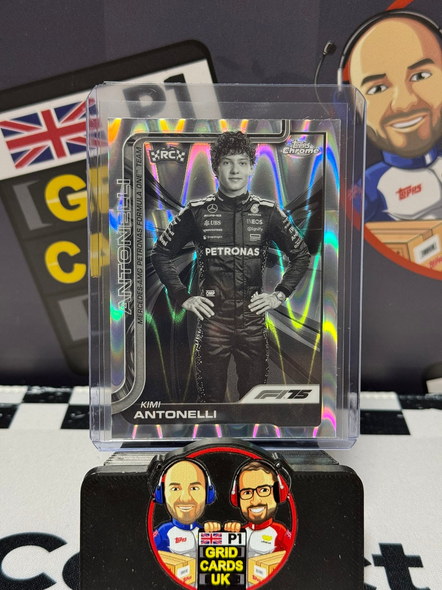 Kimi Antonelli RAYWAVE Rookie RC - Topps 2025 Chrome Portrait
