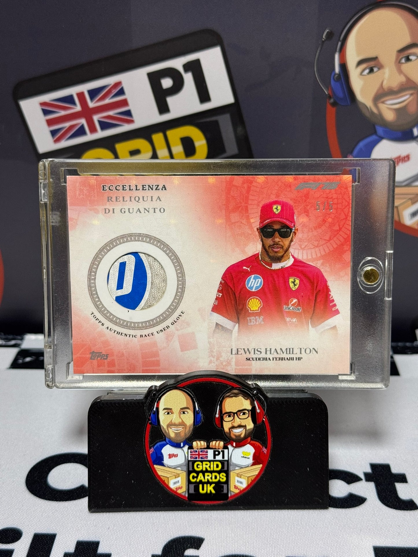 Lewis Hamilton Glove Relic RED 5/5 - Topps 2025 Eccellenza Reliquia Di Guanto