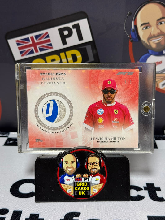 Lewis Hamilton Glove Relic RED 5/5 - Topps 2025 Eccellenza Reliquia Di Guanto