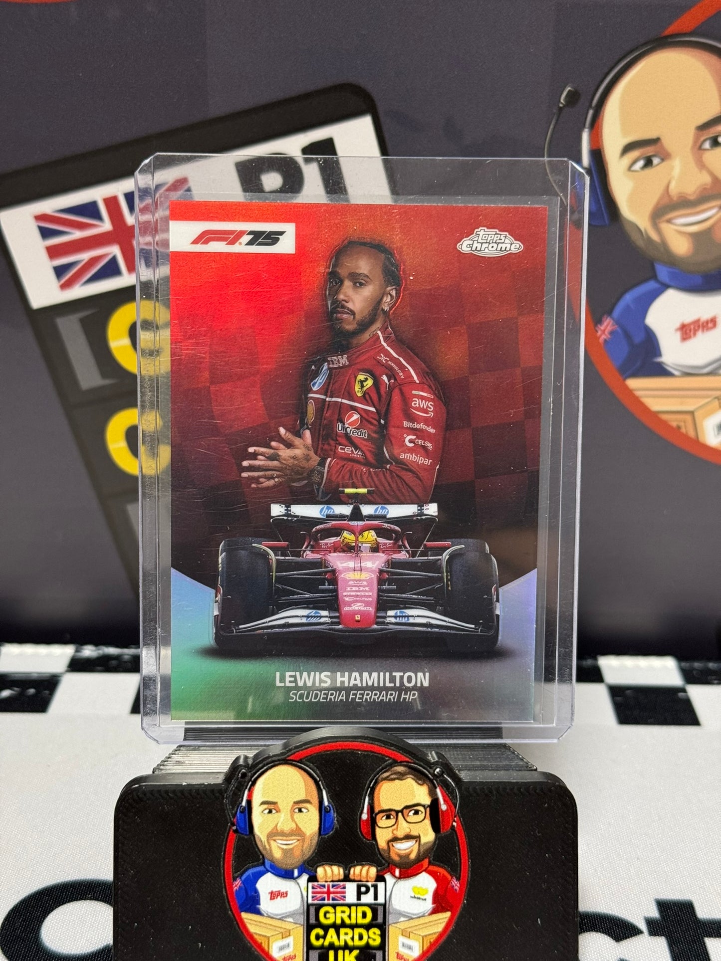 Lewis Hamilton The Grid SSP - Topps 2025 Chrome Ferrari
