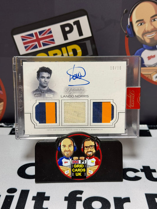 Lando Norris Triple Relic AUTO 10/10 - Topps 2020 Dynasty