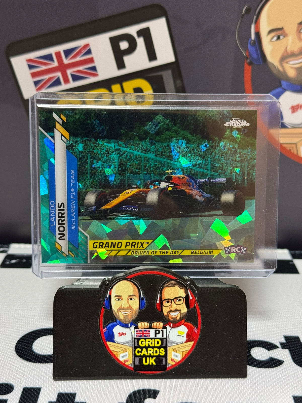 Lando Norris Driver of the Day AQUA 22/99 Rookie RC - Topps 2020 Chrome Sapphire