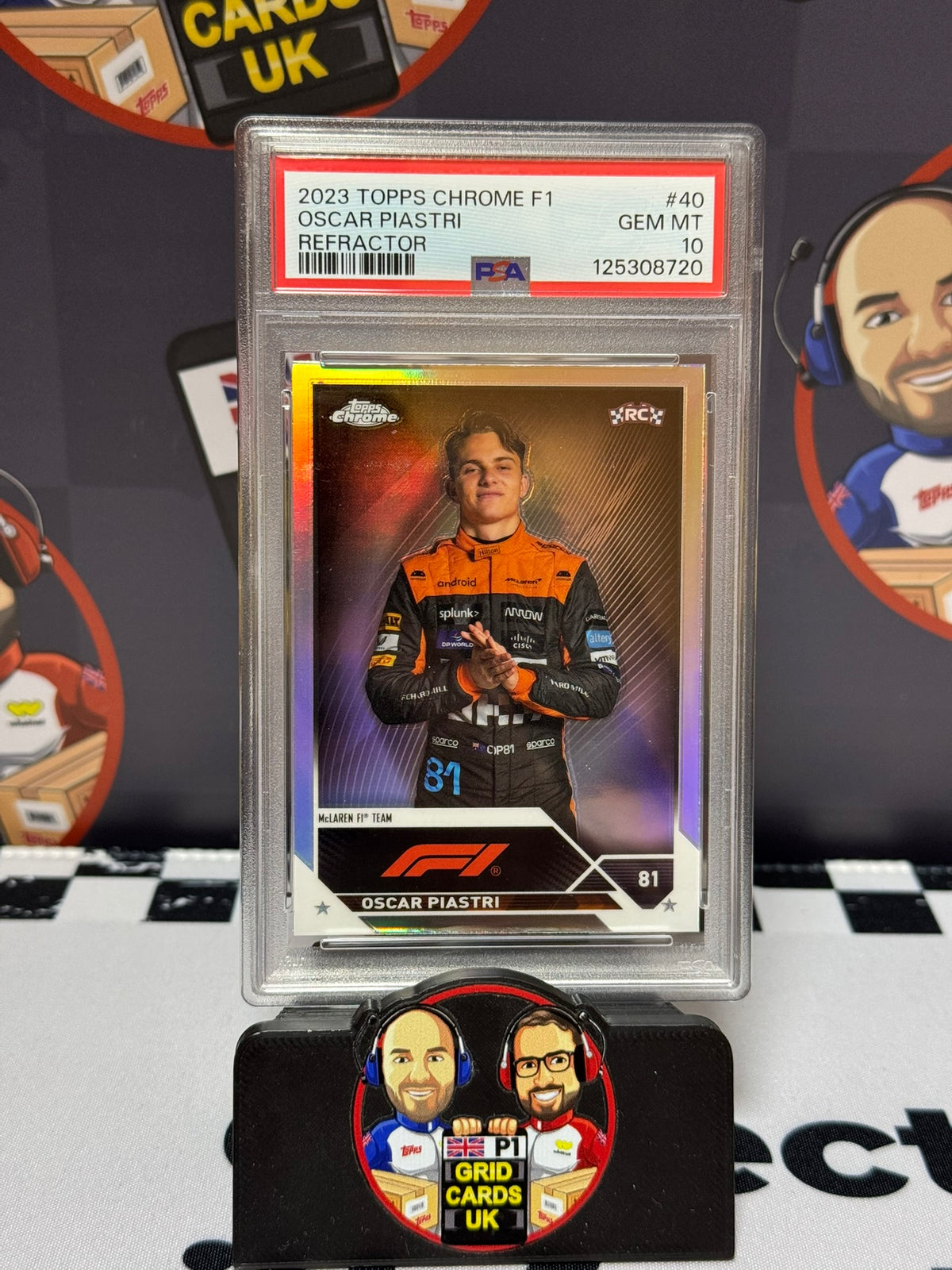Oscar Piastri REFRACTOR Rookie RC - Topps 2023 Chrome - PSA 10