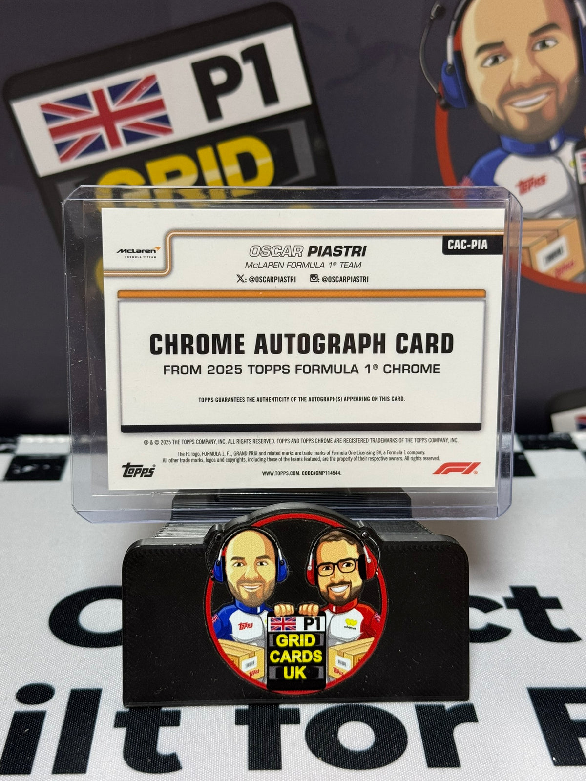 Oscar Piastri AUTO - Topps 2025 Chrome
