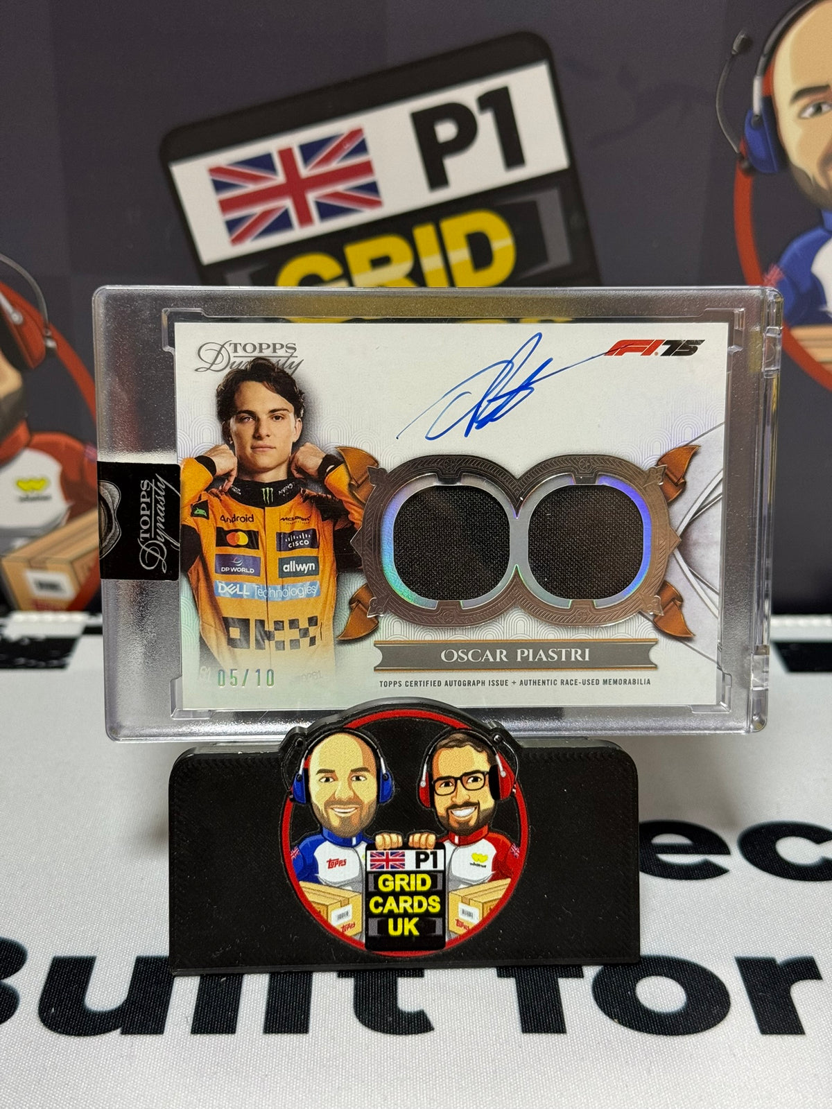 Oscar Piastri Dual Relic AUTO 05/10 - Topps 2025 Dynasty