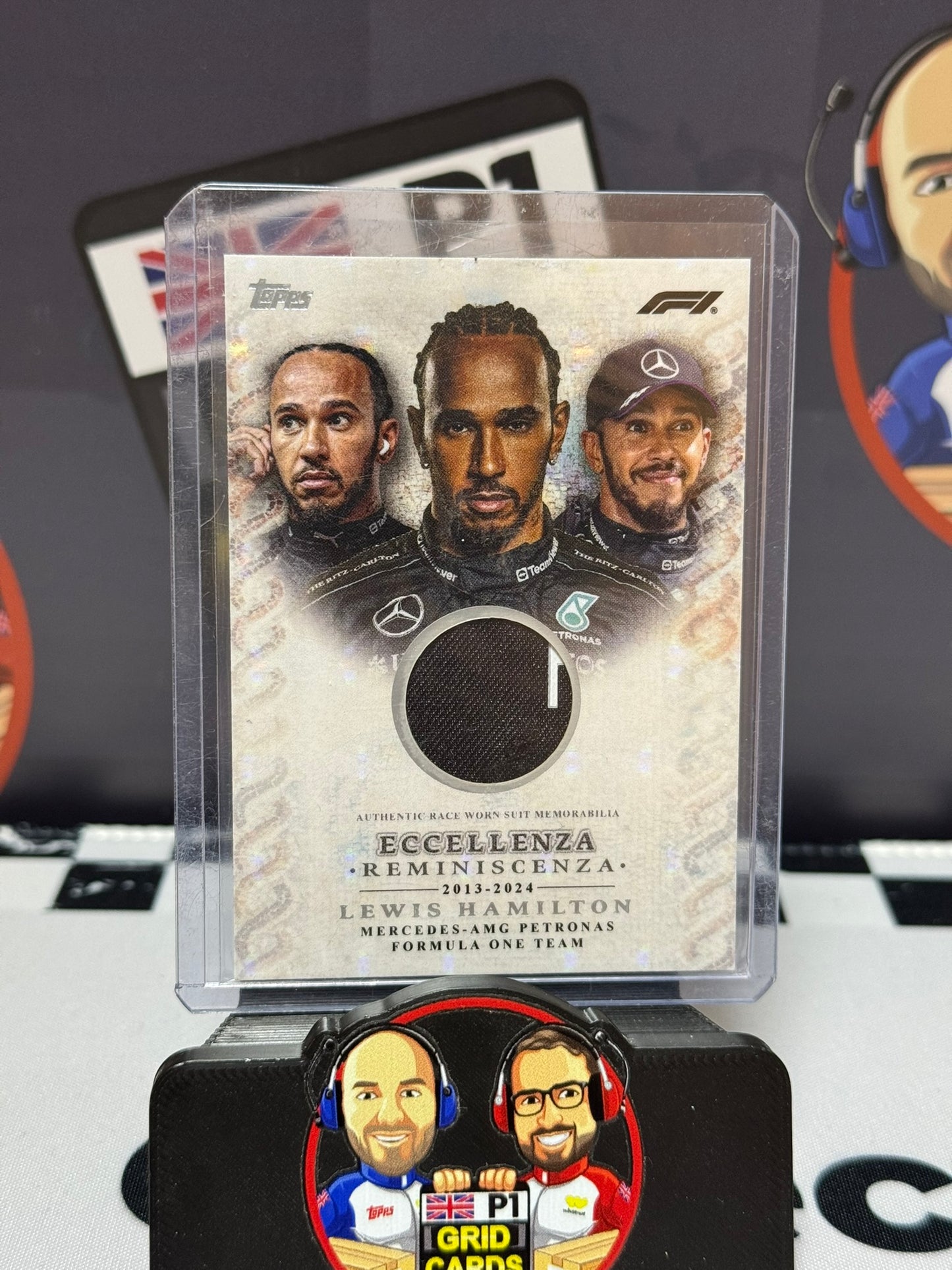 Lewis Hamilton Reminiscenza Race-Worn Suit Relic - Topps 2024 Eccellenza